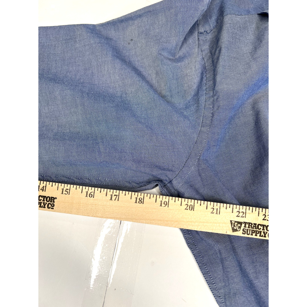 Tommy Hilfiger Mens Wrinkle Free Stretch Regular Fit Dress Shirt XL Blue - Picture 11 of 11